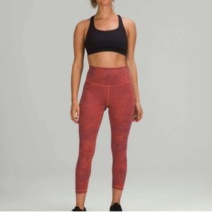 Lululemon Invigorate High Rise Tight Size 14 23” NWT, Crackle Glaze Orange